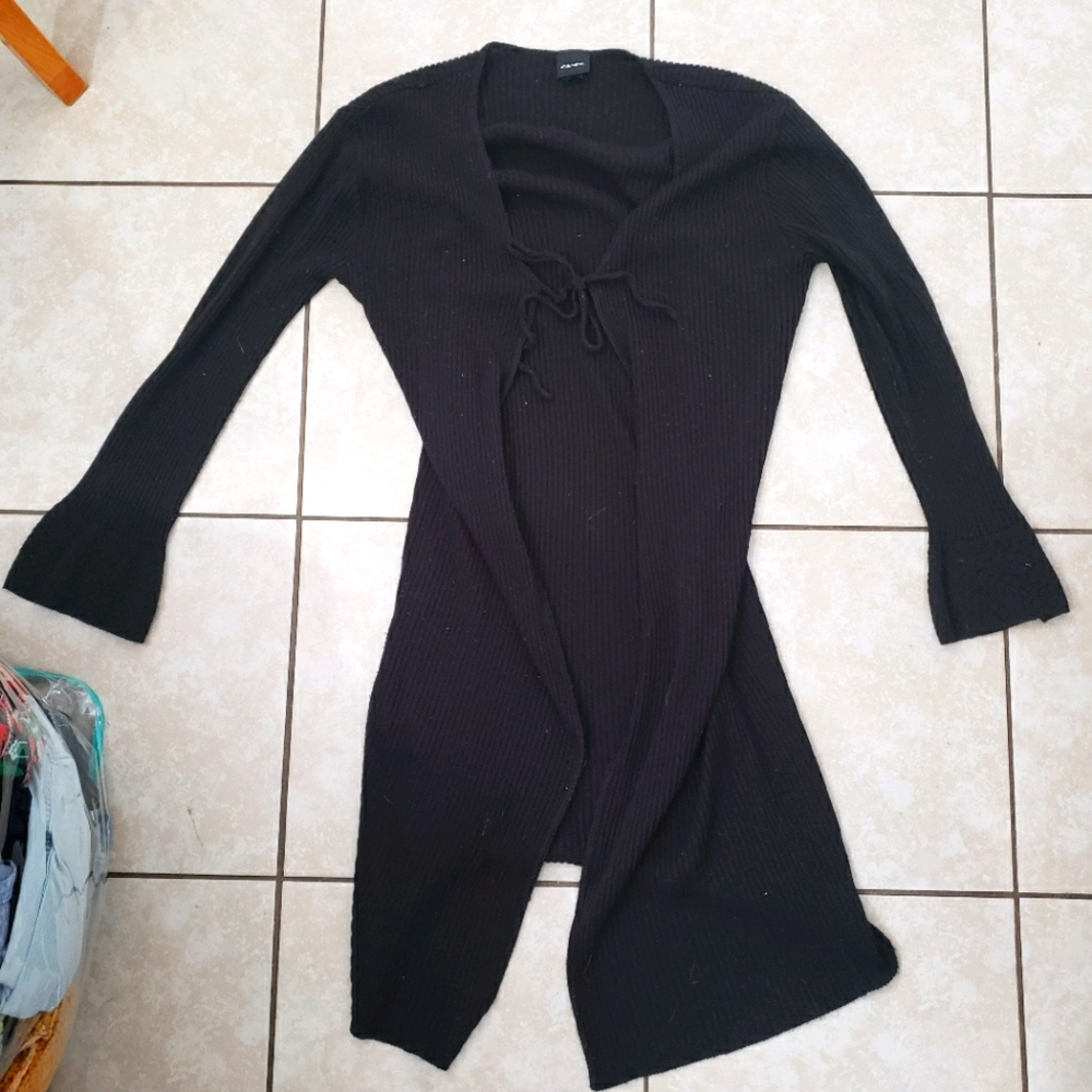 Long Black Womens Cardigan Xhilaration XL